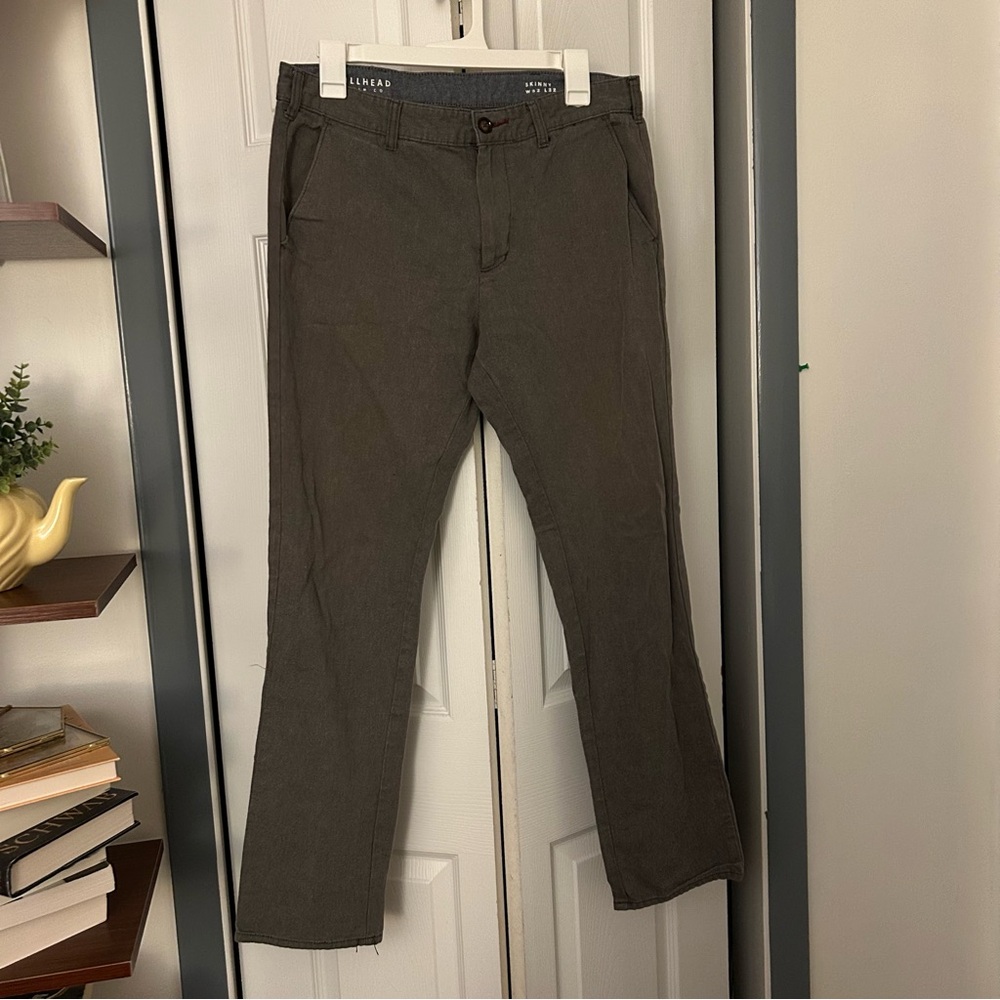 Men's Charcoal skinny wool-blend Chinos